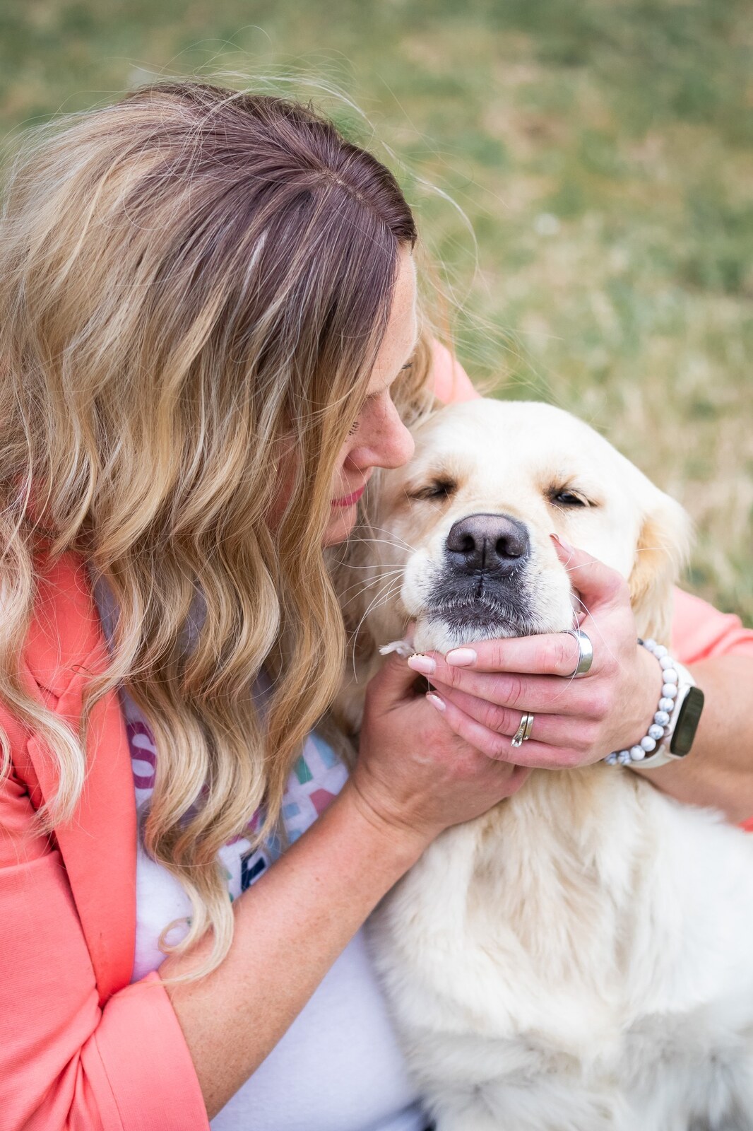Sarah with a Golden Retriever