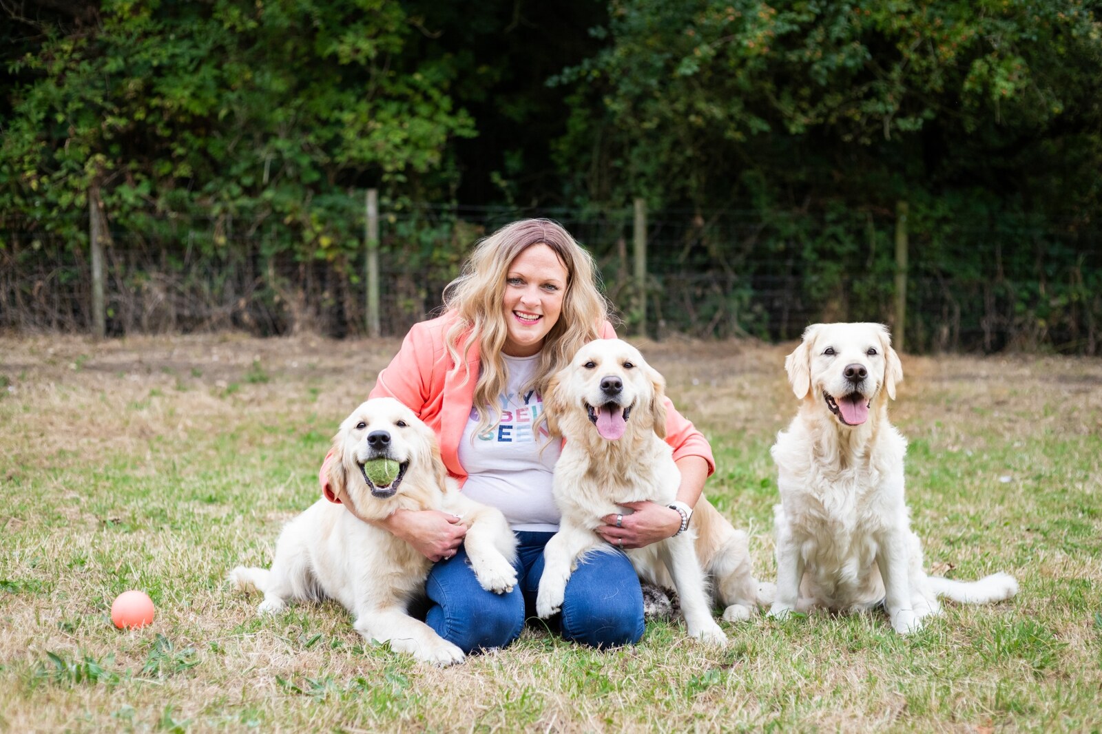 Sarah Johnson with a dog